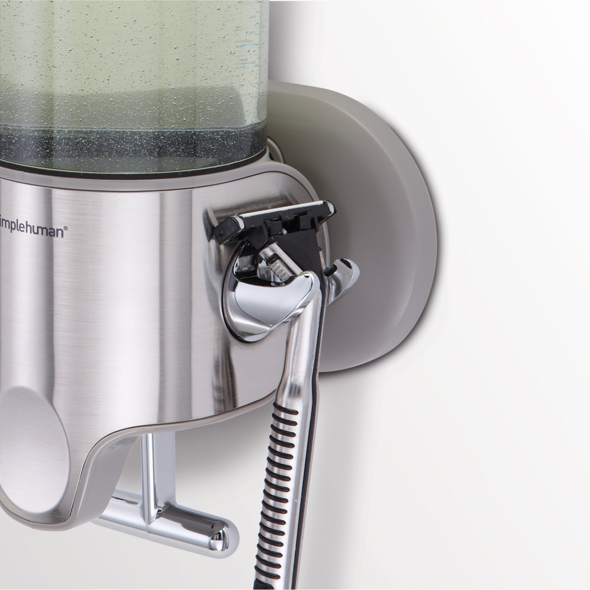 simplehuman Wall Mount Shower Pump, Shampoo and Soap Dispensers